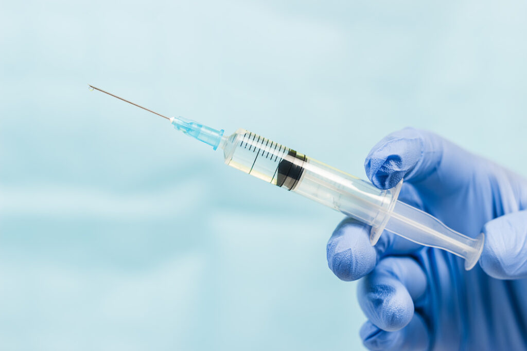 syringe with needle